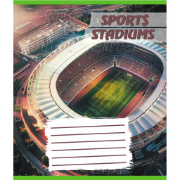 Тетрадь ученическая "Стадион" Leader 018-540260L-1 в линию, 18 листов (959054)