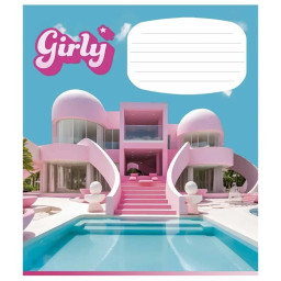 Тетрадь ученическая "Girly" Школярик 024-3330L-3 в линию, 24 листов