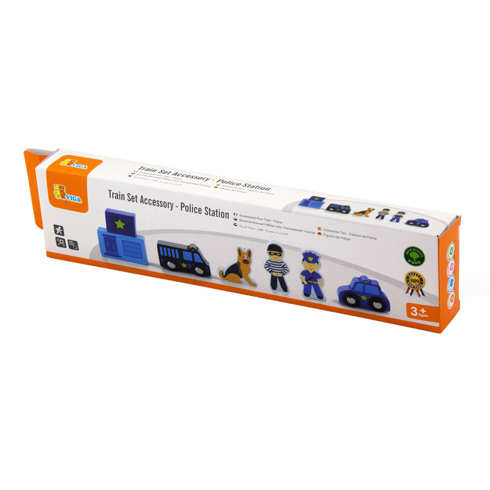 Ігровий набір Поліцейська ділянка Viga Toys 50814 для залізниці