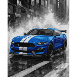 Картина по номерам "Синяя гонка" &copy;art_selena_ua Идейка KHO5162, 40х50 см