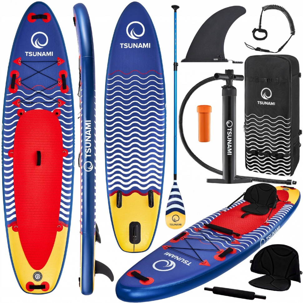 Надувная SUP доска Tsunami T04 с веслом Wave 350 см 
