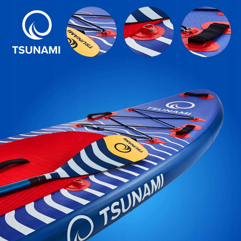 Надувная SUP доска Tsunami T04 с веслом Wave 350 см 