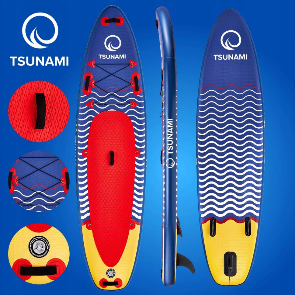 Надувная SUP доска Tsunami T04 с веслом Wave 350 см 