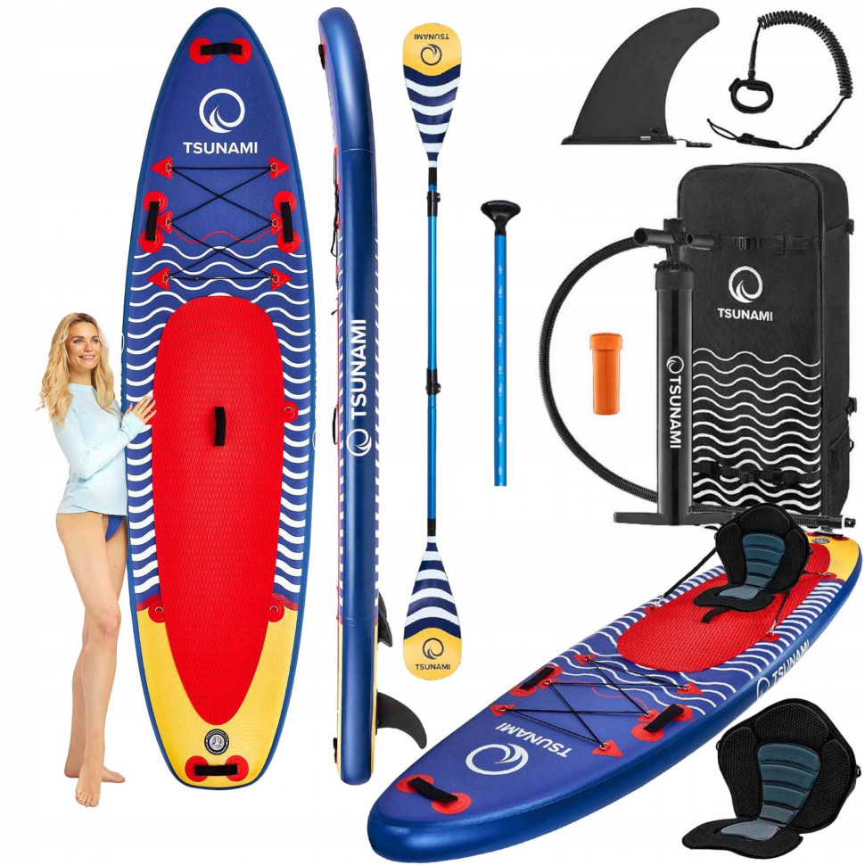 Надувная SUP доска Tsunami T04 с веслом Wave 350 см 