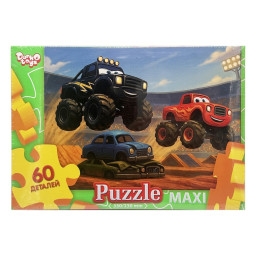 Детские пазлы-макси "Гонки на джипах" Danko Toys Mx60-12-08, 60 элементов