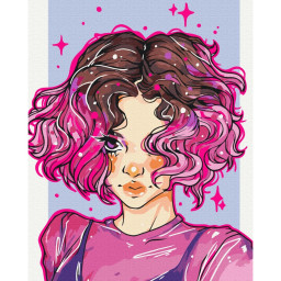 Картина по номерам "Яркие локоны" @nila_art_art Brushme BS53521, 40х50 см