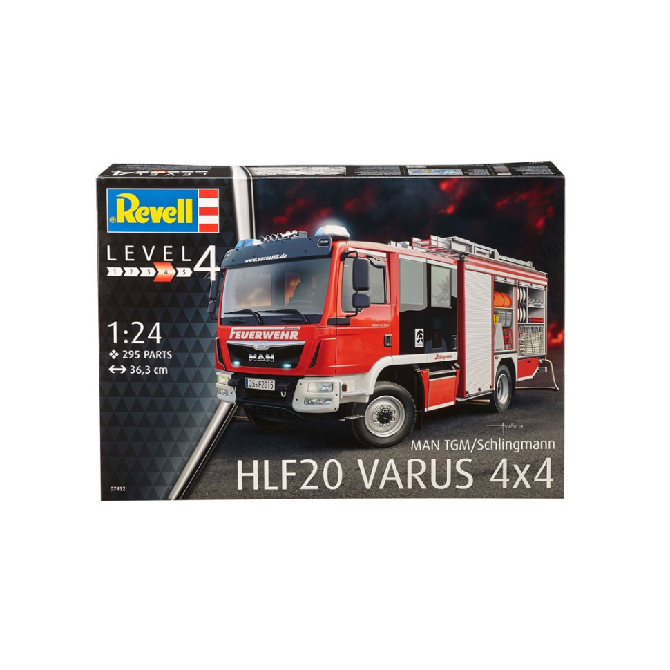 Збірна модель-копія Пожежна машина VARUS 4x4 Revell RVL-07452 рівень 4, 1:24