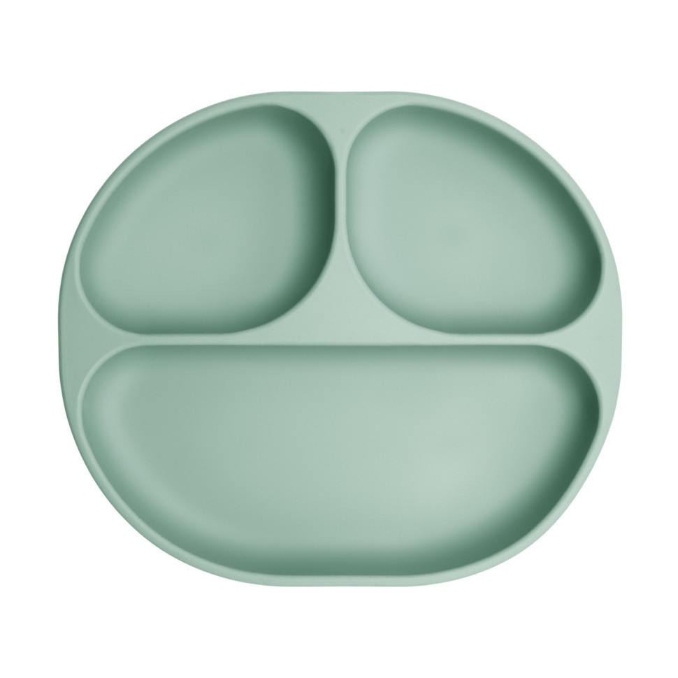 Детский набор посуды AMI MoMi AKCE00045 слюнявчик, столовые приборы, green