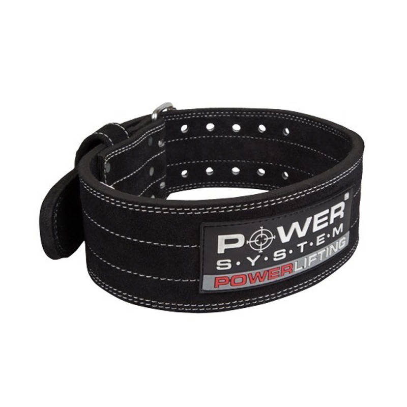 Пояс для пауэрлифтинга PowerLifting Power System PS-3800_M_Black_Black (кожаный) Black М