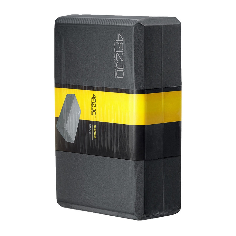 Блок для йоги 4FIZJO 4FJ1387 Black, 23х15х7.6 см, черный