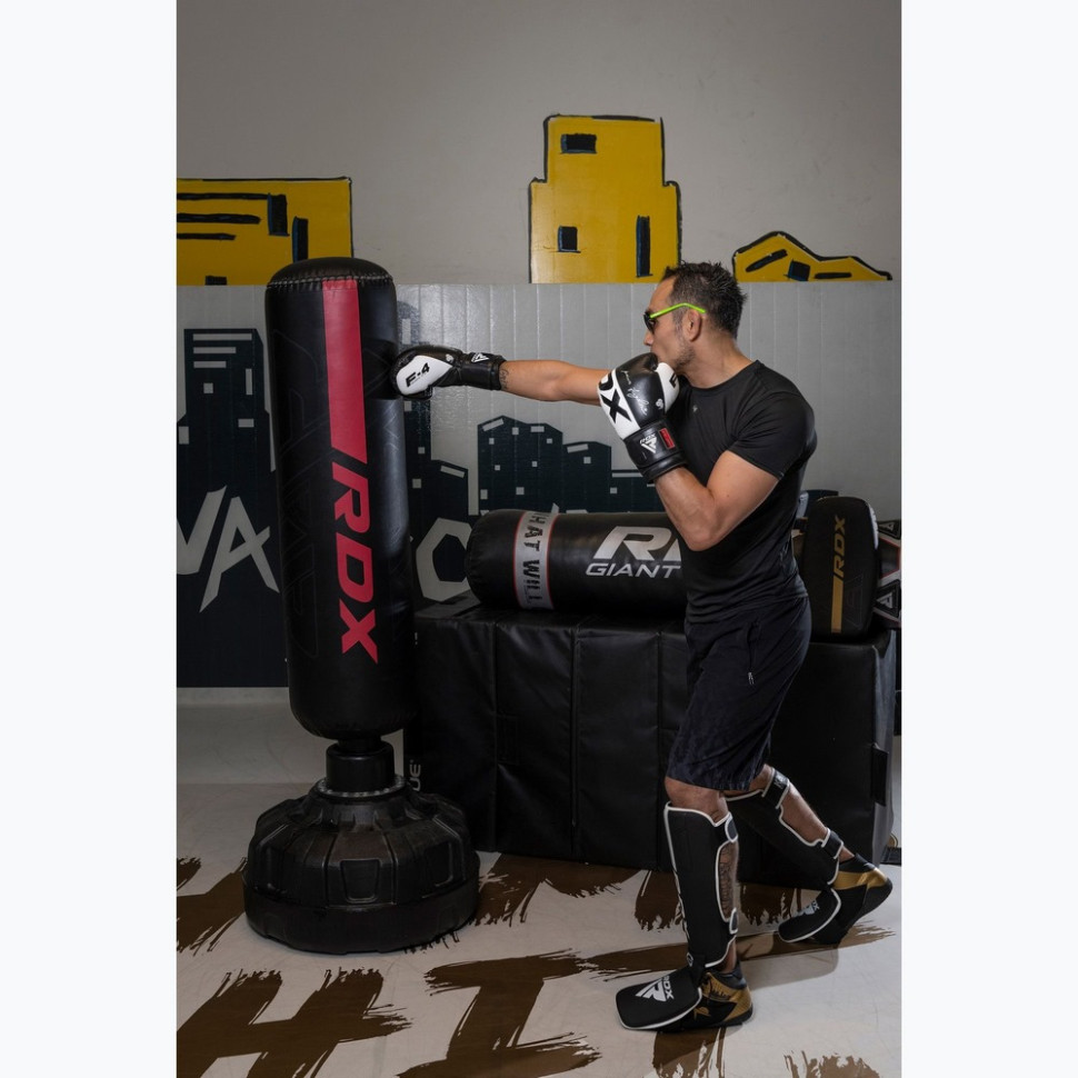 Боксерские перчатки F4 Boxing Sparring Gloves Hook & Loop RDX Inc Limited BGR-F4B-12OZ, WHITE/BLACK 12 унций