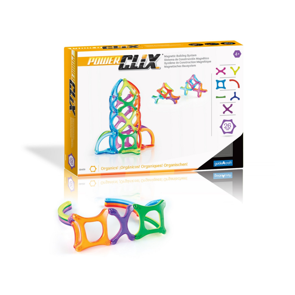 Магнітний конструктор PowerClix Organics Guidecraft G9430, 26 деталей