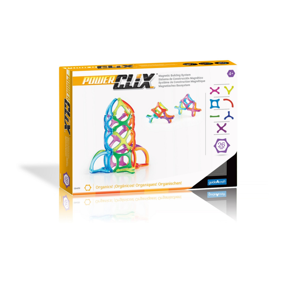 Магнітний конструктор PowerClix Organics Guidecraft G9430, 26 деталей
