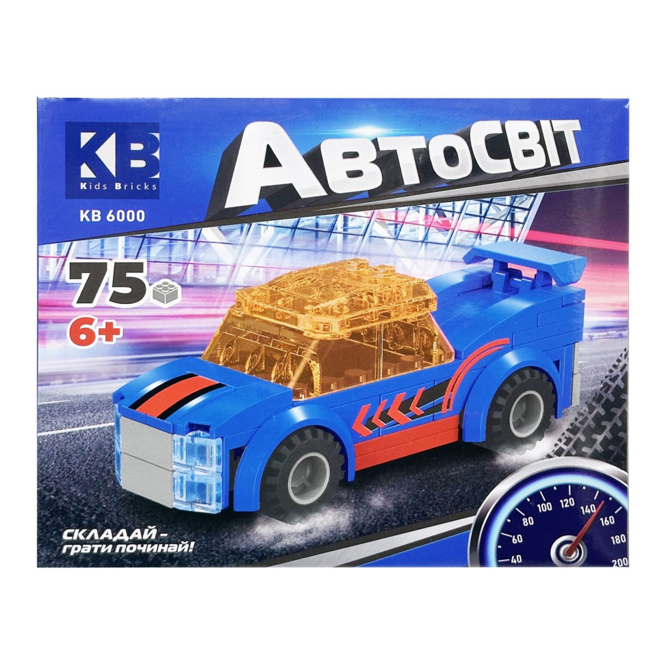 Детский конструктор-машинка Limo Toy KB 6000(Blue) от 6 лет, 75 деталей