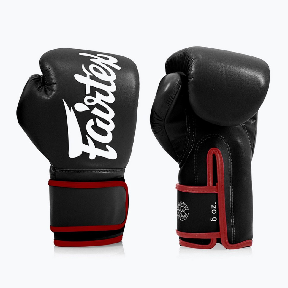 Боксерские перчатки BGV14 Fairtex BGV14_16oz_Black 16 унций (бинты в комплекте)