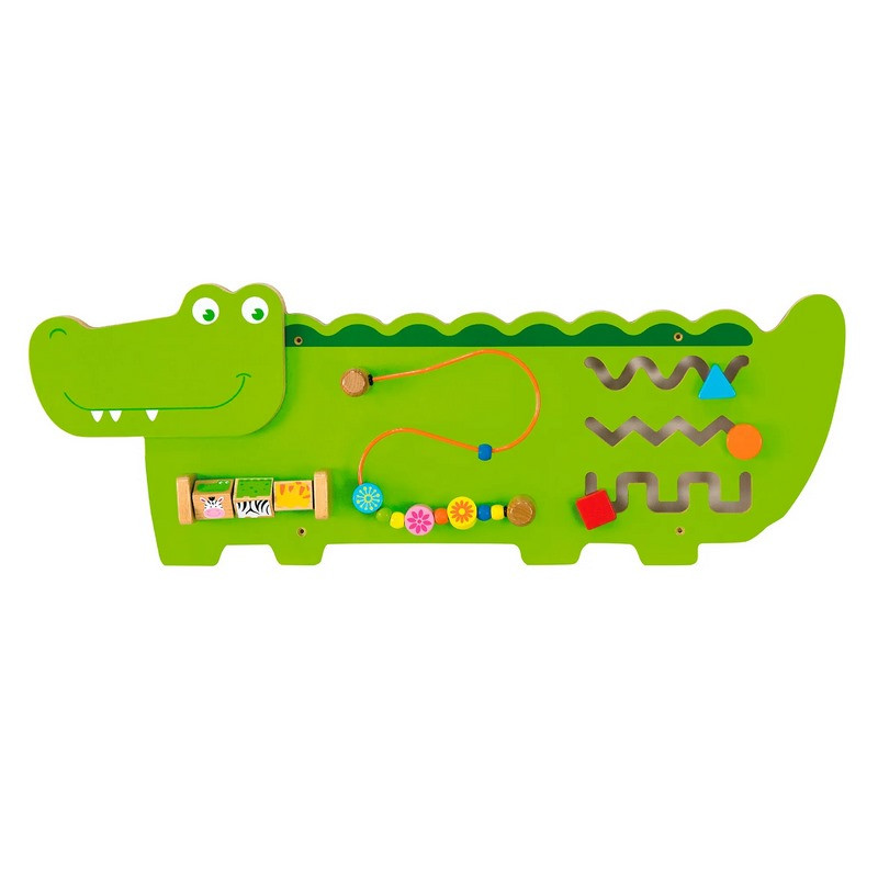 Бізіборд дитячий Крокодильчик Viga Toys 50469FSC