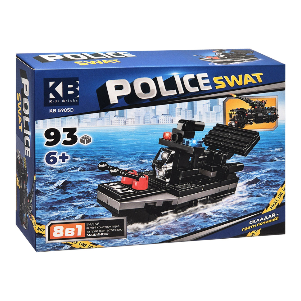 Дитячий конструктор Police SWAT Limo Toy KB 5905D пластик, 93 деталі