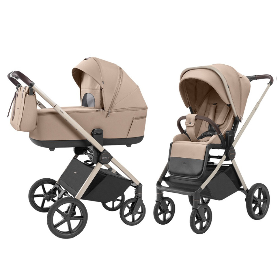 Детская универсальная коляска 2 в 1 Ultra Carrello CRL-6527 Floral Beige 