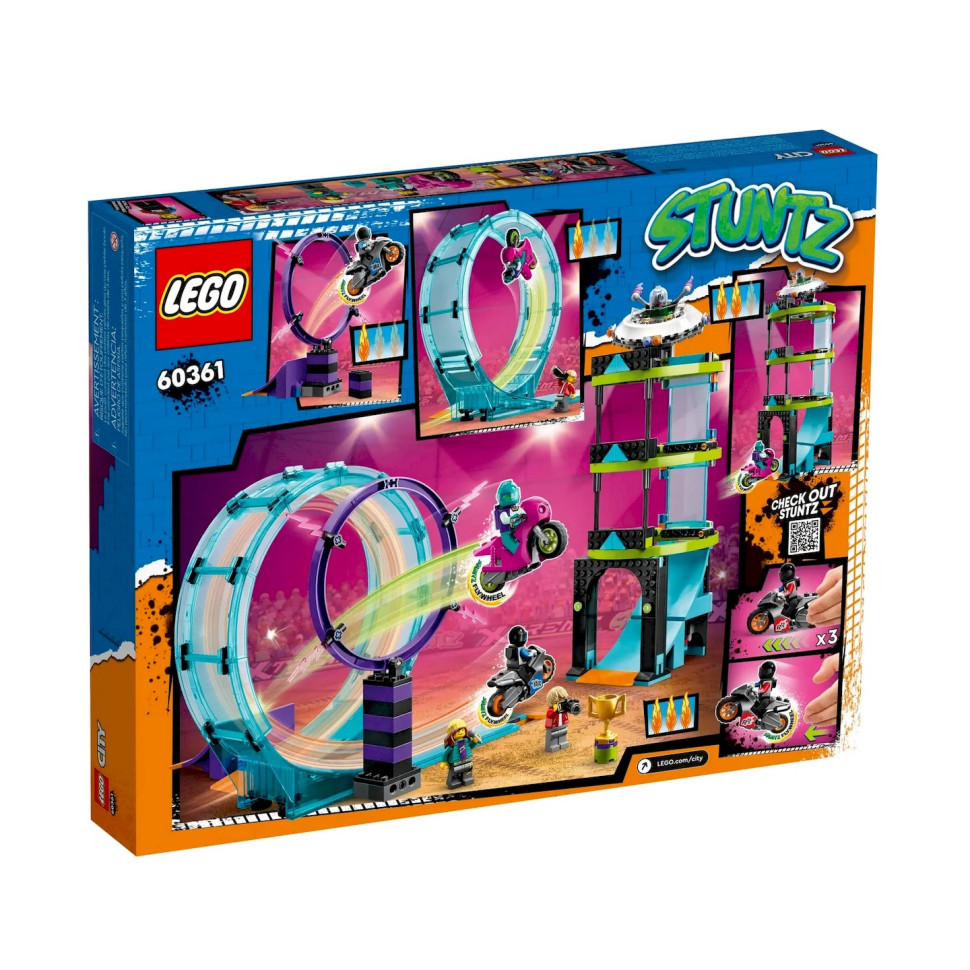 Конструктор Невероятная задача для каскадеров City Stuntz LEGO 60361, 385 деталей