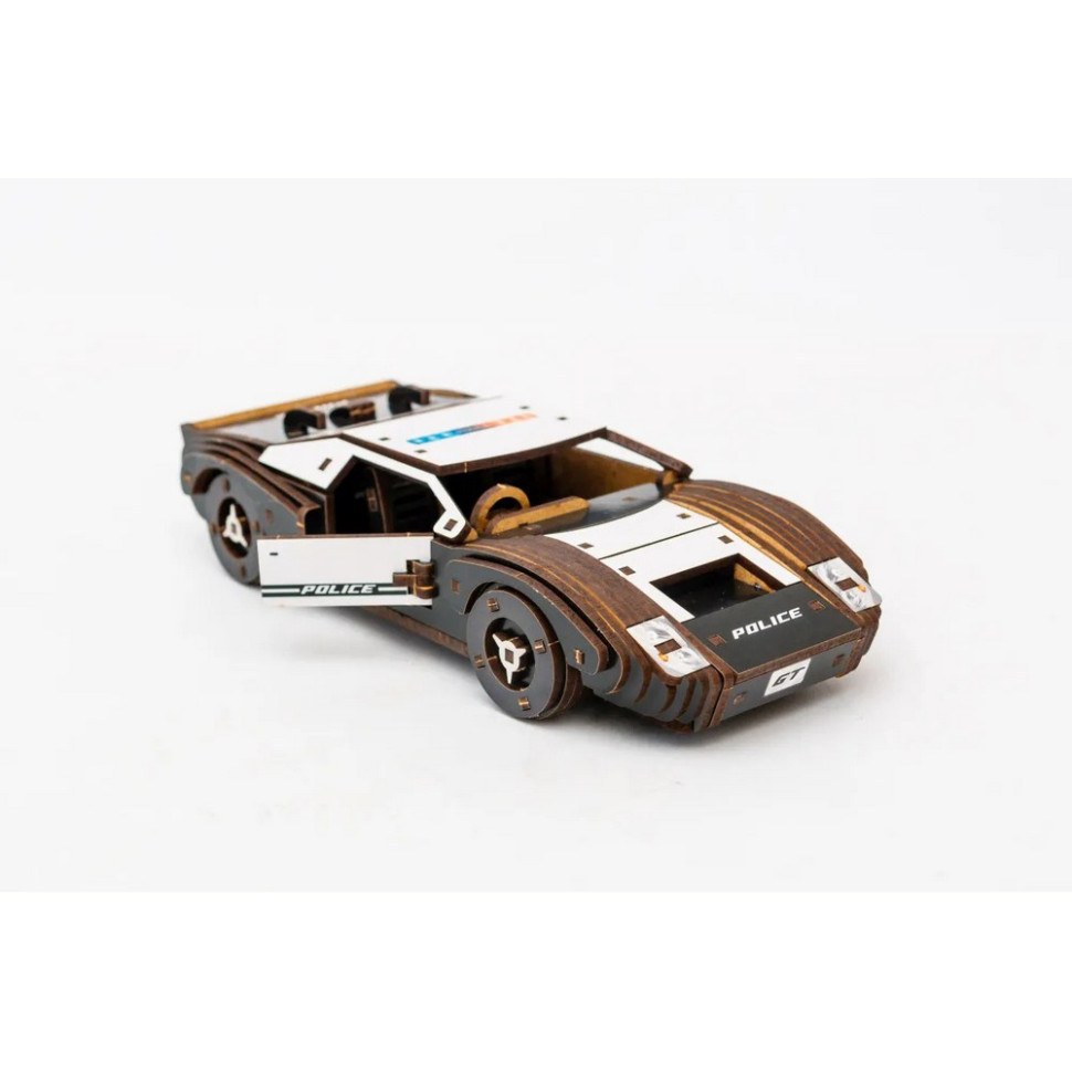 Деревянный 3D конструктор Fast car Gt PuzzleOK Puz-26916, 164 детали