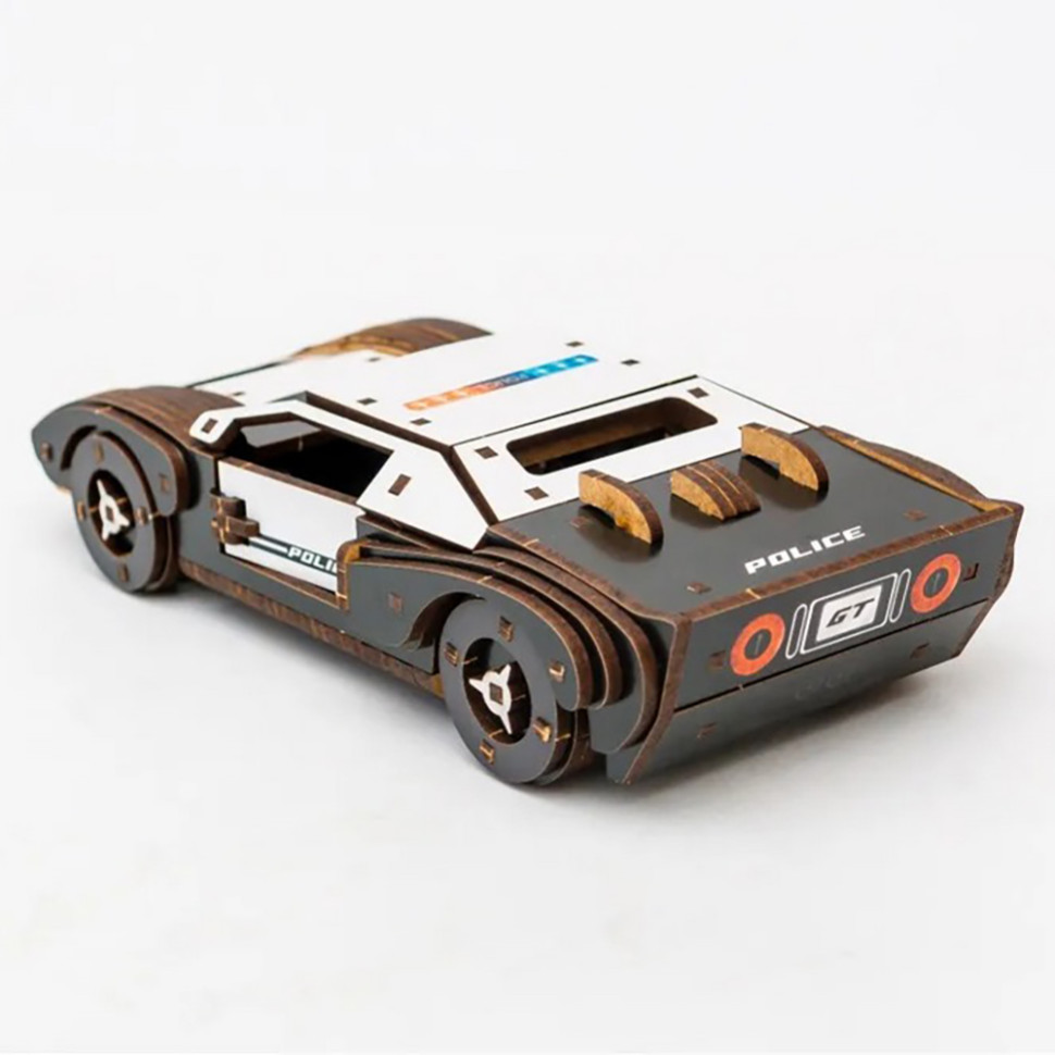 Деревянный 3D конструктор Fast car Gt PuzzleOK Puz-26916, 164 детали