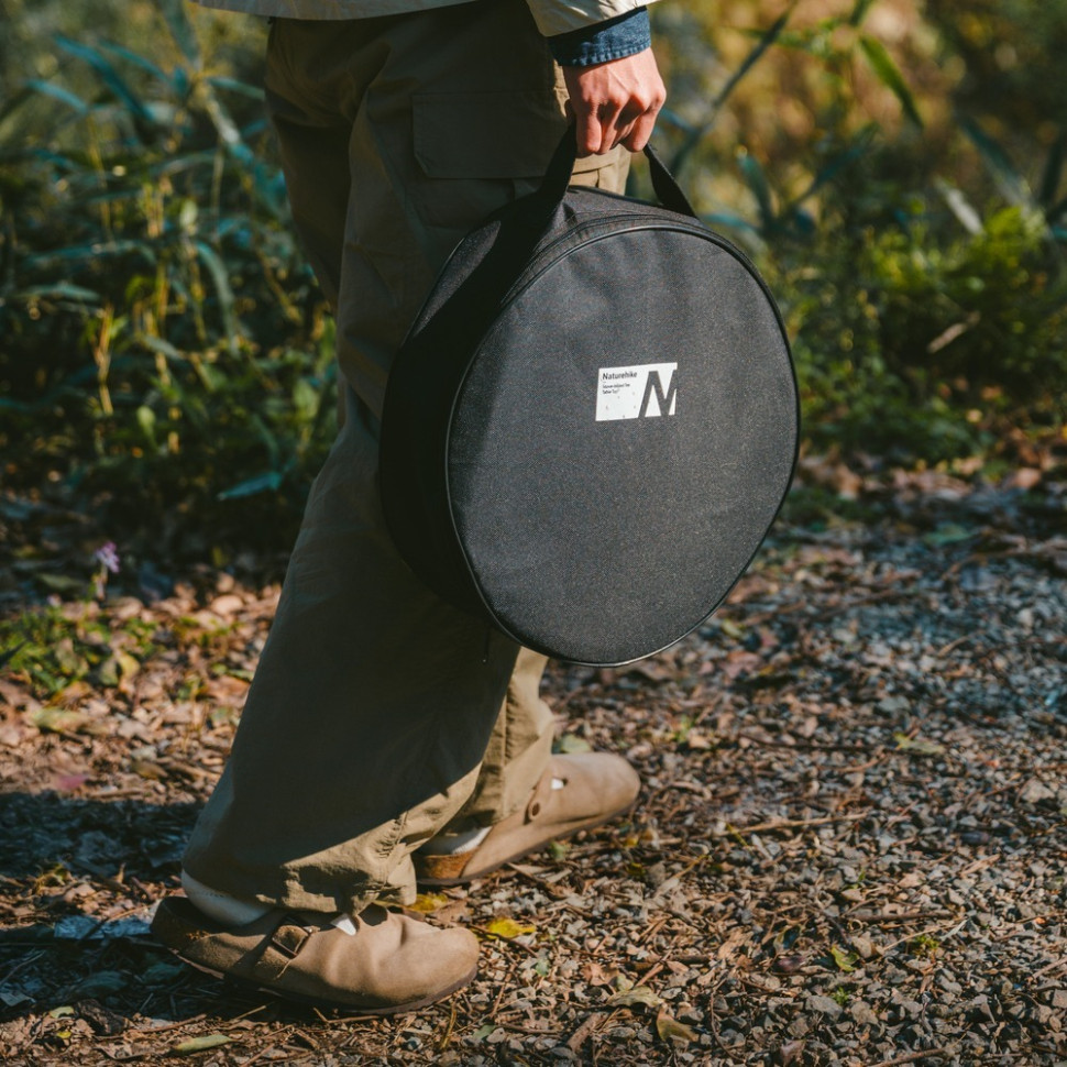 Настільна кругла піч з решіткою CNK2550CF010 Naturehike 6977465869364 зі сковорідкою