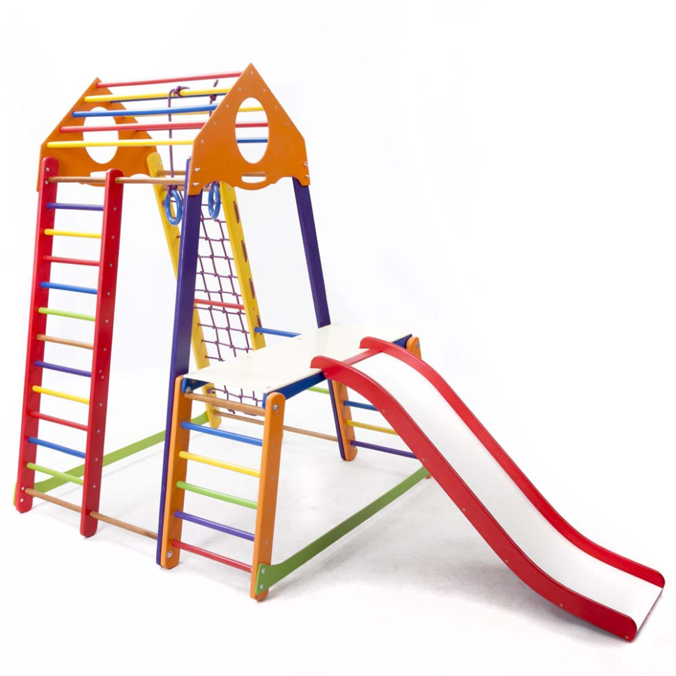 Дитячий спортивний комплекс SportBaby BambinoWood Color Plus 1-1 з гіркою