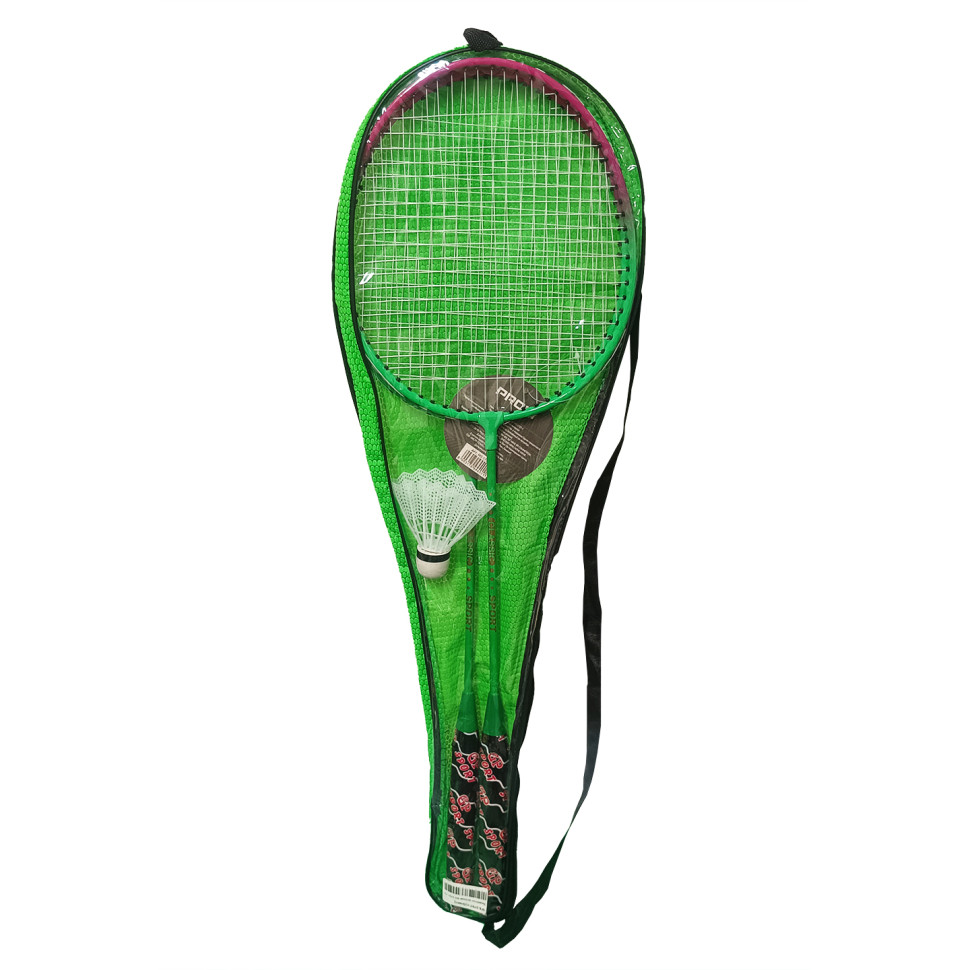 Набор Бадминтона Bambi MS 0757-1(Green) 2 ракетки, воланчик, в чехле