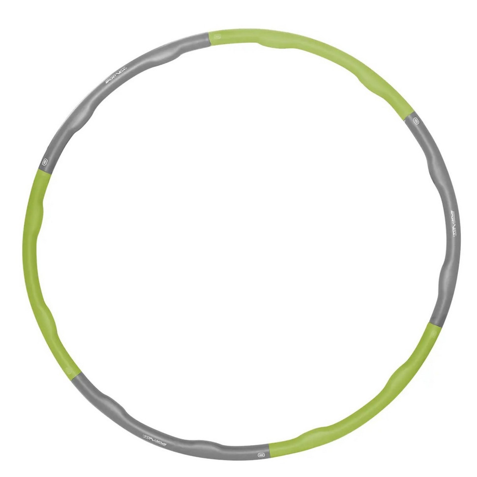 Обруч массажный Hula Hoop SportVida SV-HK0339, 100 см 1.2 кг, Grey/Green