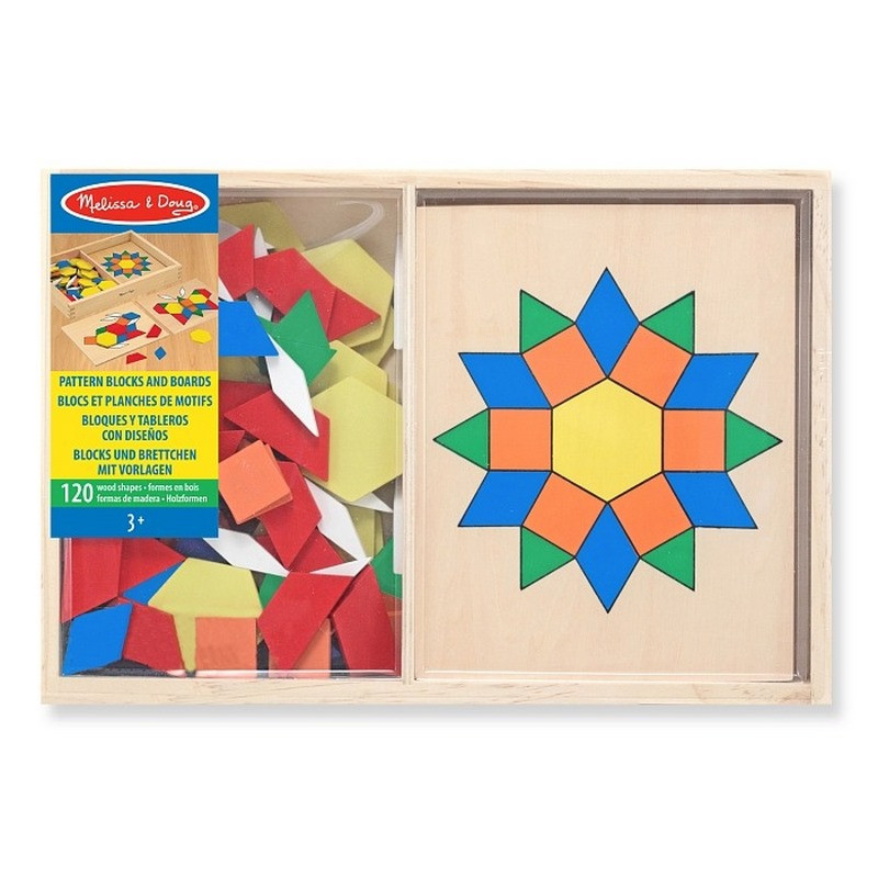 Большой набор деревянной мозаики Melissa&Doug MD10029, 120 элементов
