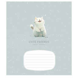 Зошит учнівський "Cute friends" Школярик 012-3292K-5 в клітинку, 12 аркушів