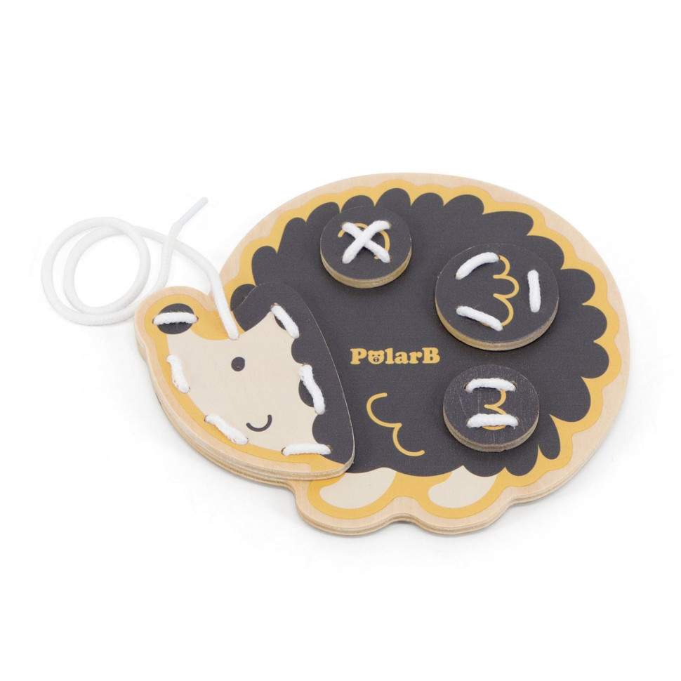 Дерев'яна шнурівка Звірята Viga Toys PolarB 44044, 4 зображення