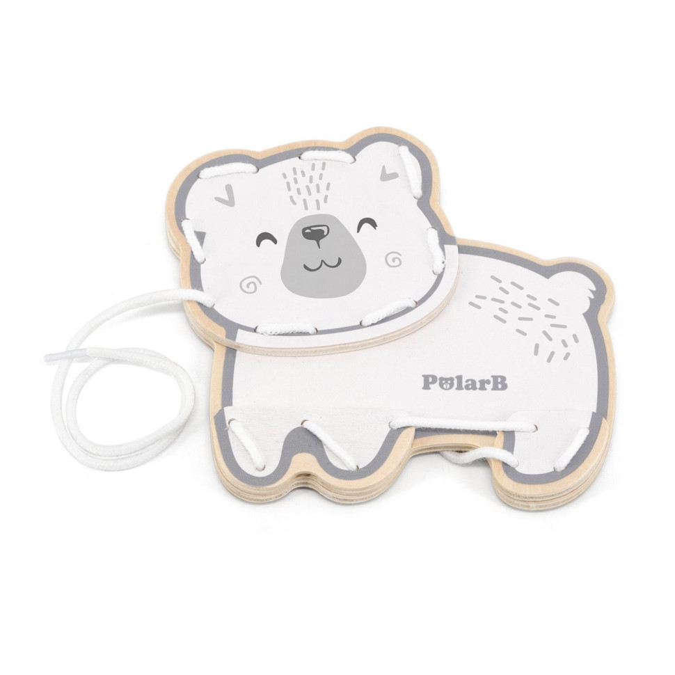 Дерев'яна шнурівка Звірята Viga Toys PolarB 44044, 4 зображення