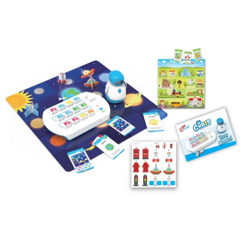 Мой первый программируемый робот Edu-Toys JS020, 16 карт с заданиями