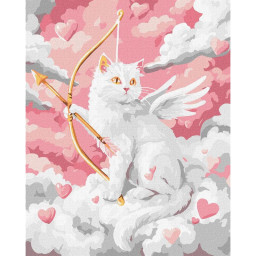 Картина по номерам "Кошачий Купидон" &copy;art_selena_ua Идейка KHO5207, 40х50 см