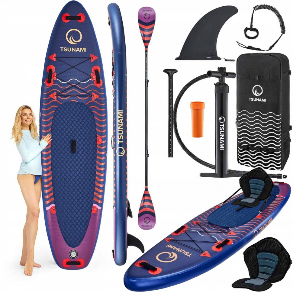 Надувная SUP доска Tsunami T05 с веслом Wave 350 см