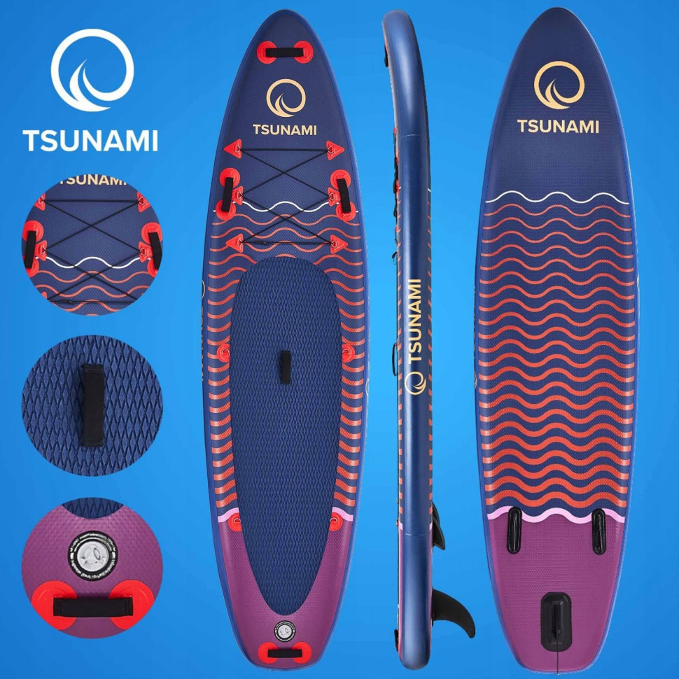 Надувная SUP доска Tsunami T05 с веслом Wave 350 см
