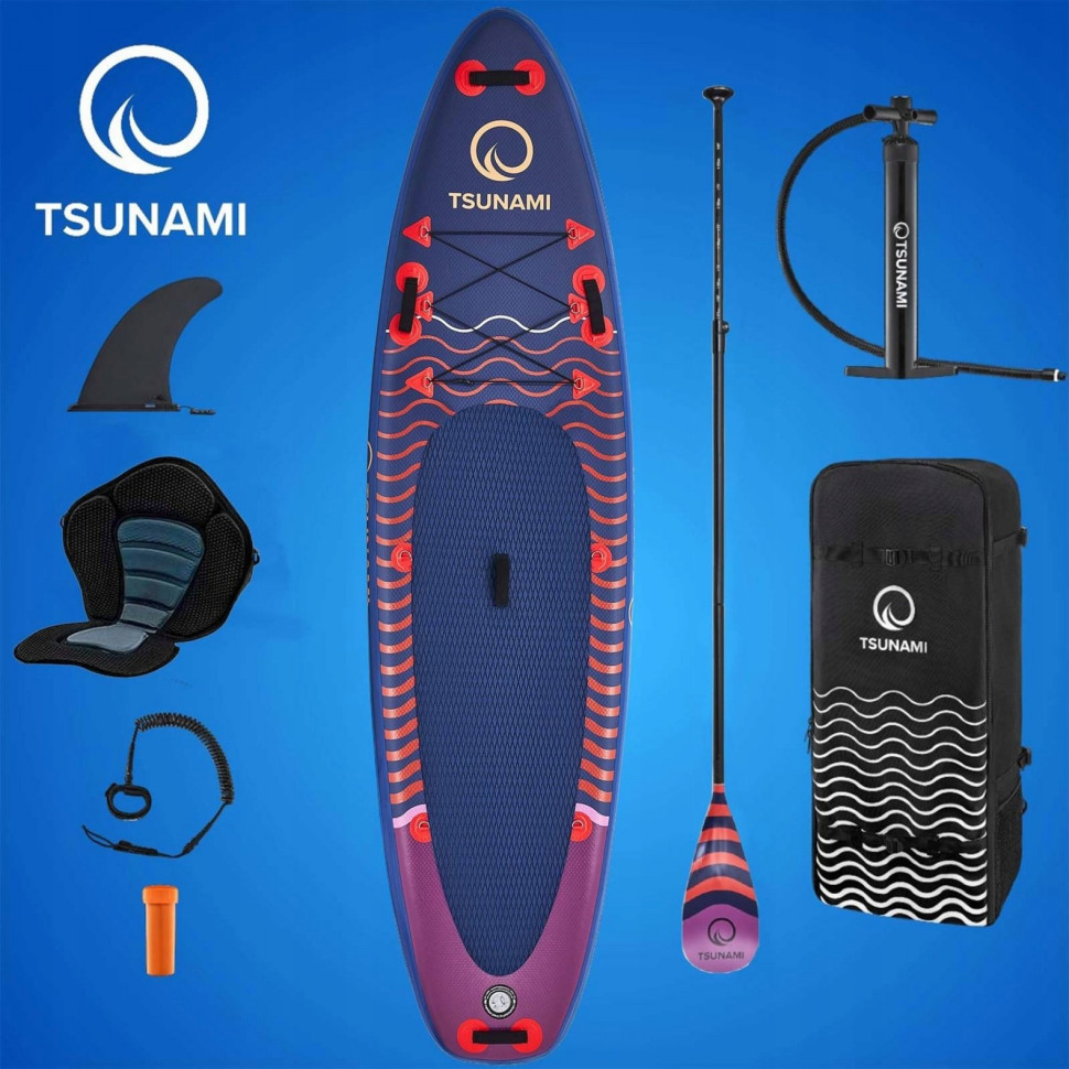 Надувная SUP доска Tsunami T05 с веслом Wave 350 см