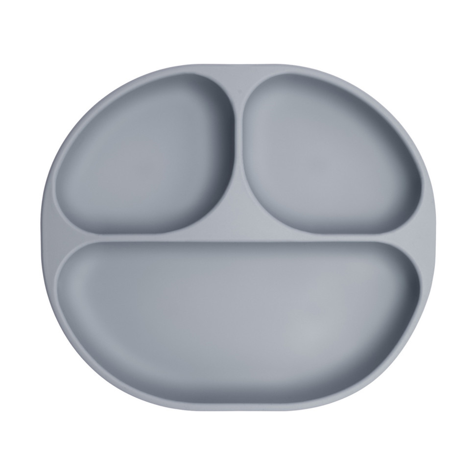 Детский набор посуды AMI MoMi AKCE00044 слюнявчик, столовые приборы, grey