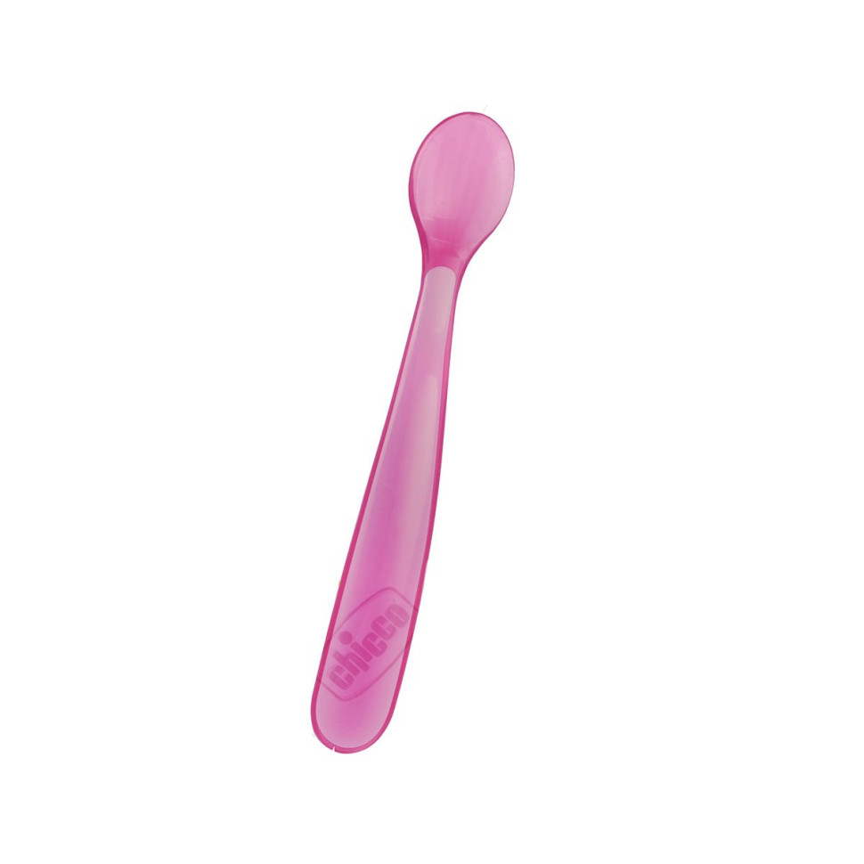 Детская силиконовая ложка Chicco 06828.11 розовая 2 шт 