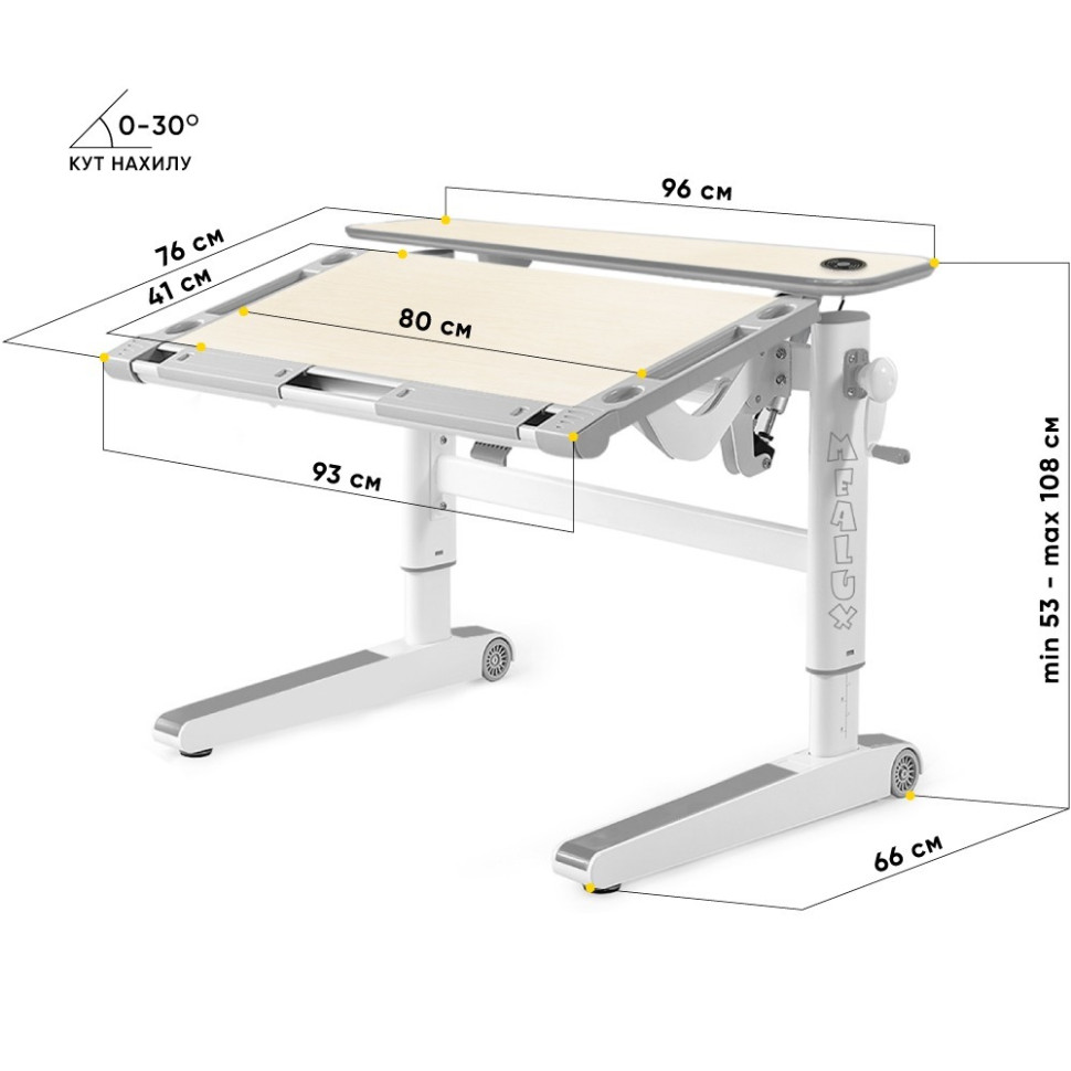 Детская парта Ergowood M Multicolor TG Energy Mealux BD-800 TG/MC Energy