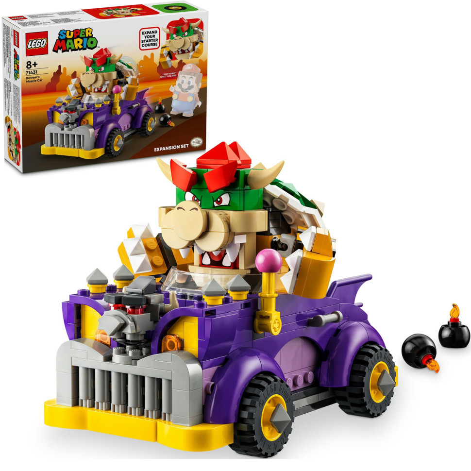 Конструктор LEGO Super Mario Маслкар Bowser. Додатковий набір 71431, 458 деталей 