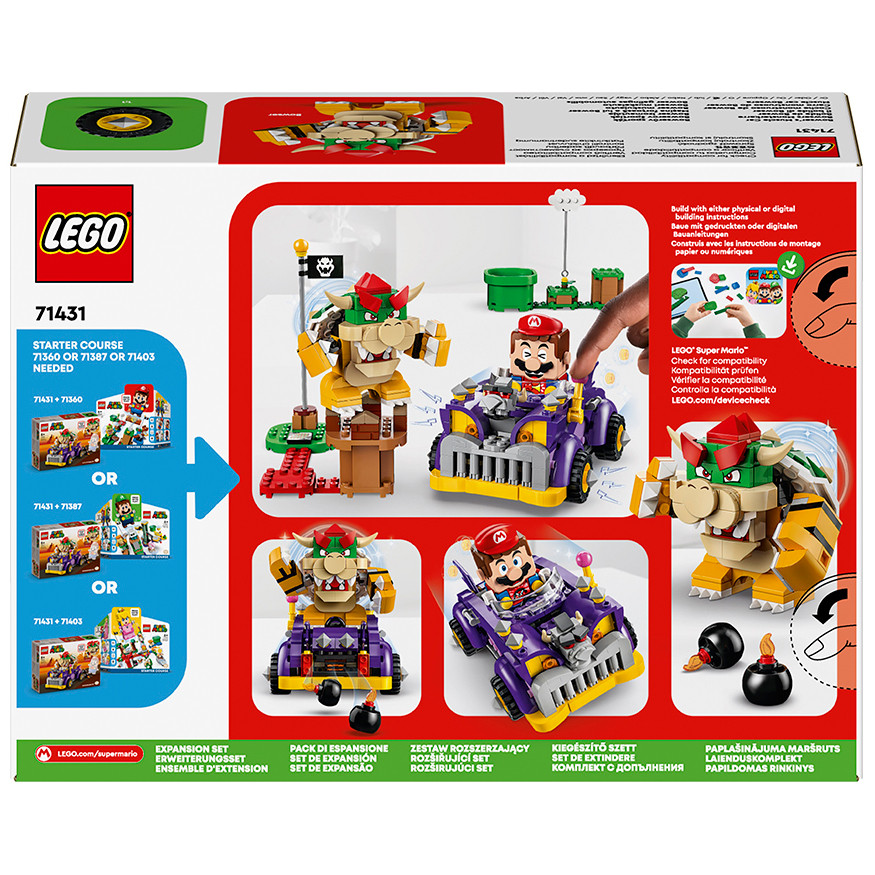 Конструктор LEGO Super Mario Маслкар Bowser. Додатковий набір 71431, 458 деталей 