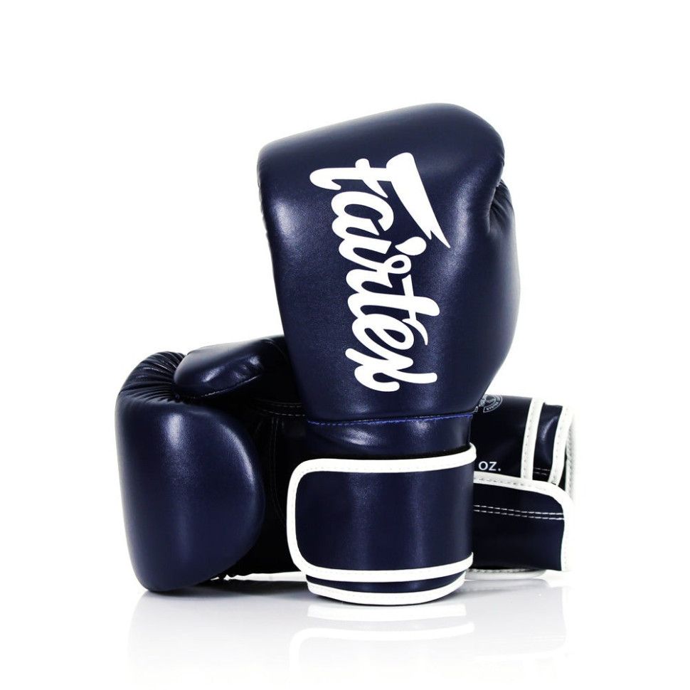 Боксерские перчатки BGV14 Fairtex BGV14_10oz_Blue 10 унций (бинты в комплекте)