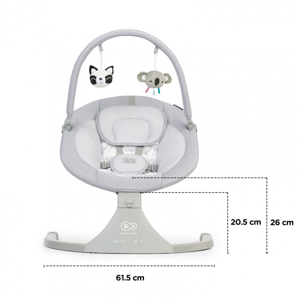 Кресло-качалка детское Kinderkraft Luli Gray 300019KK