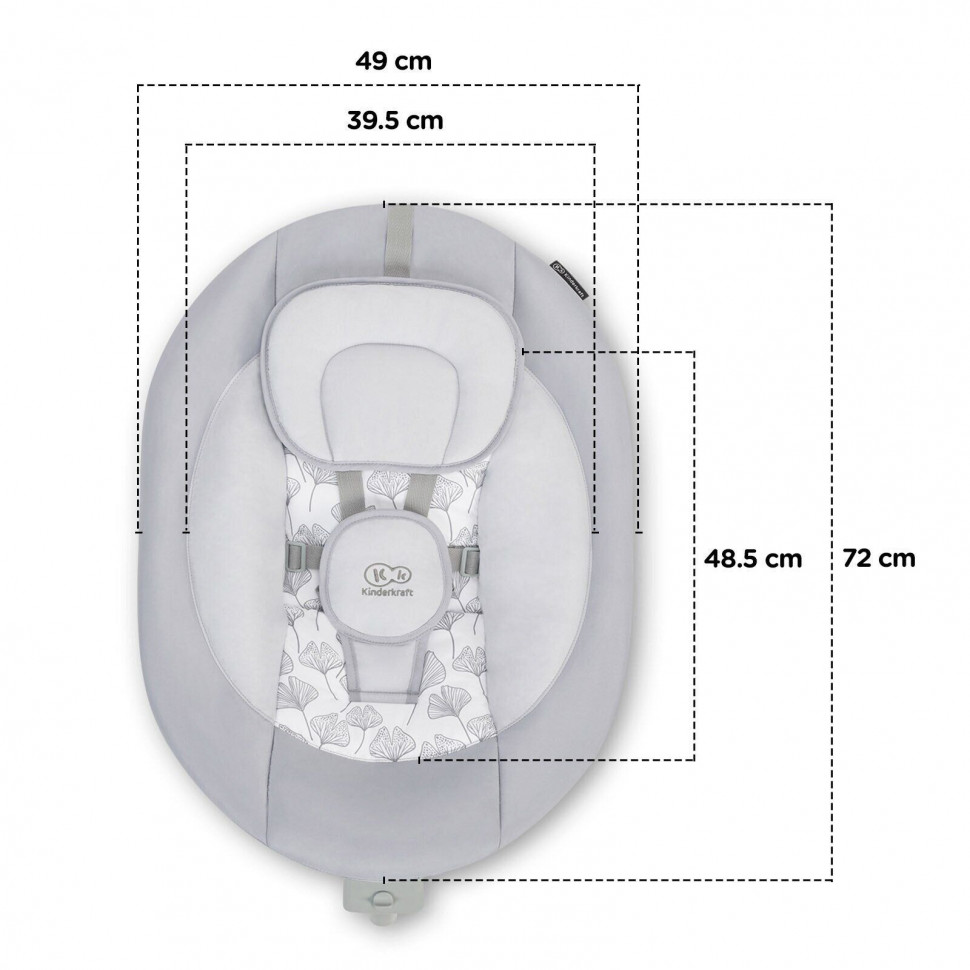 Кресло-качалка детское Kinderkraft Luli Gray 300019KK