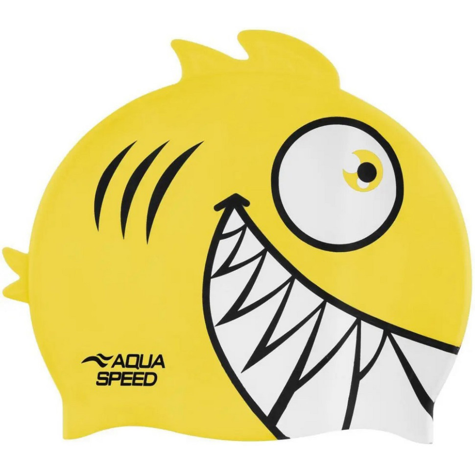 Шапка для плавання ZOO Pirana 9700 Aqua Speed 00000024256 жовтий, OSFM
