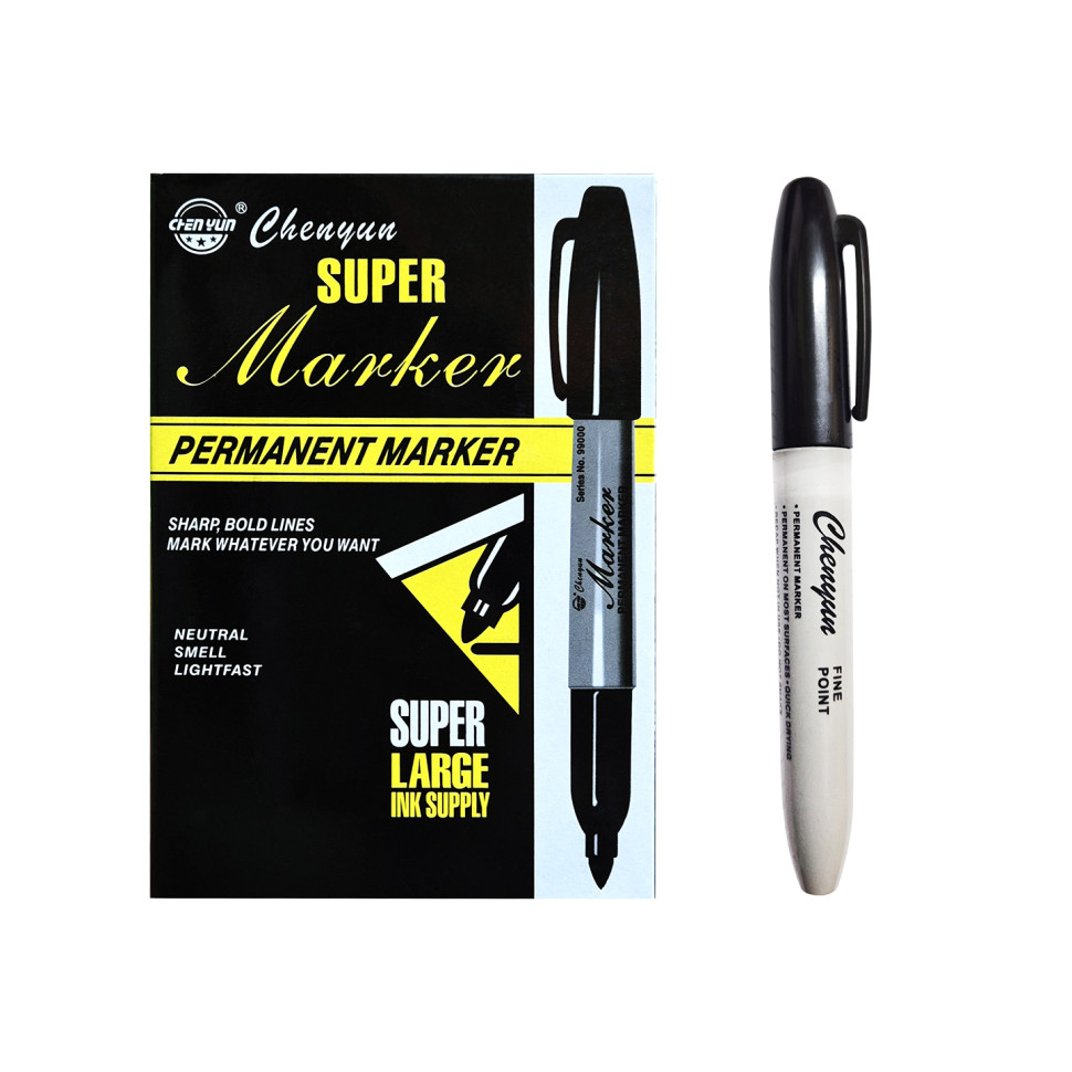 Маркер перманентний Chenyun 99000 чорний, 1 шт