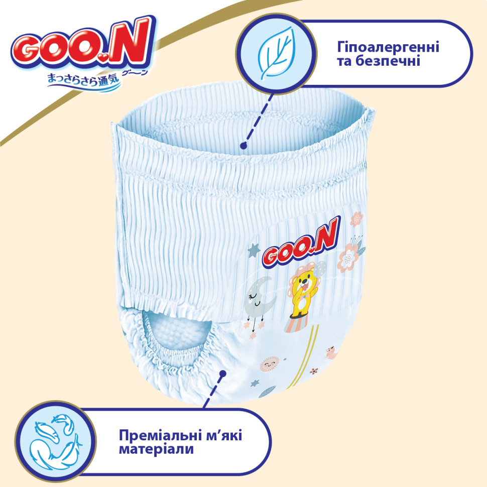 Трусики-подгузники для детей 12-17 кг GOO.N Premium Soft 863229 размер 5(XL), 36 шт