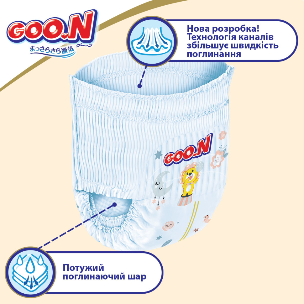 Трусики-подгузники для детей 12-17 кг GOO.N Premium Soft 863229 размер 5(XL), 36 шт